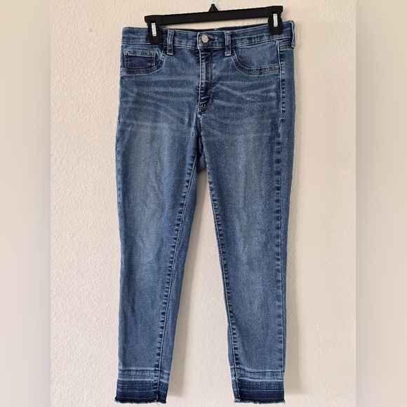 Gap Women Leggings Jeans size Blue Mid Rise Skinny Light Wash 30×24 - Picture 5 of 10